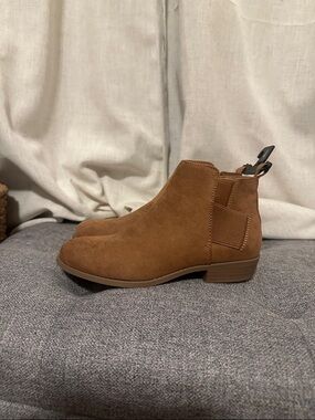 wonder nation Tan Suede Chelsea Ankle Booties